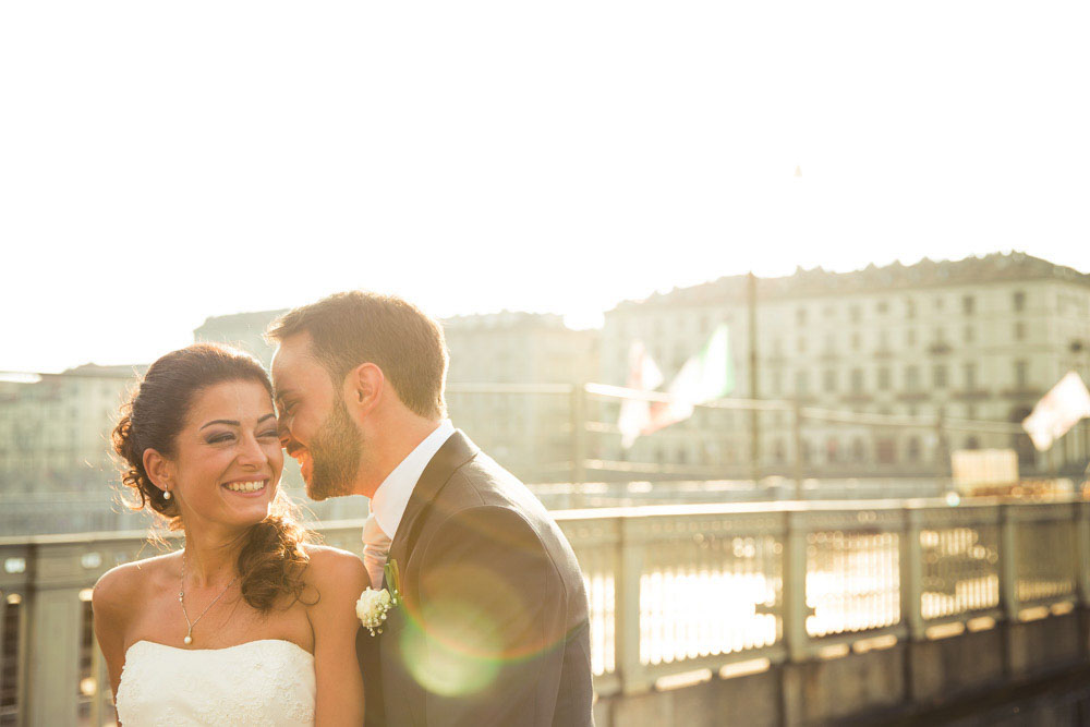 Fotografo matrimonio Torino: due sposi a Torino